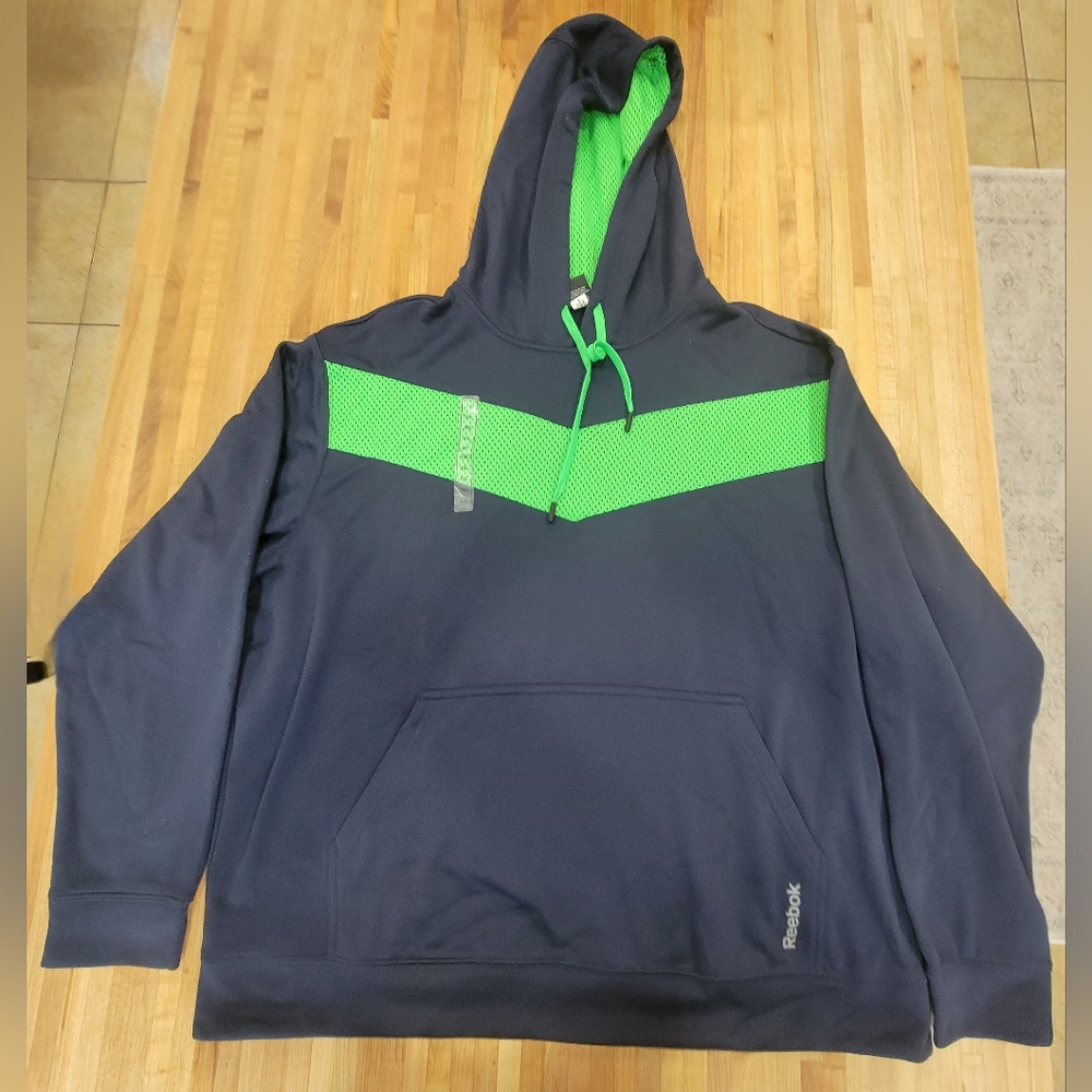 Reebok Play Warm Hoodie Navy Men's Size XXL NWT